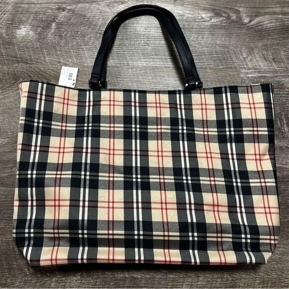 New York & Company Plaid Tote Bag w Matching Wallet NWT - Picture 6 of 10